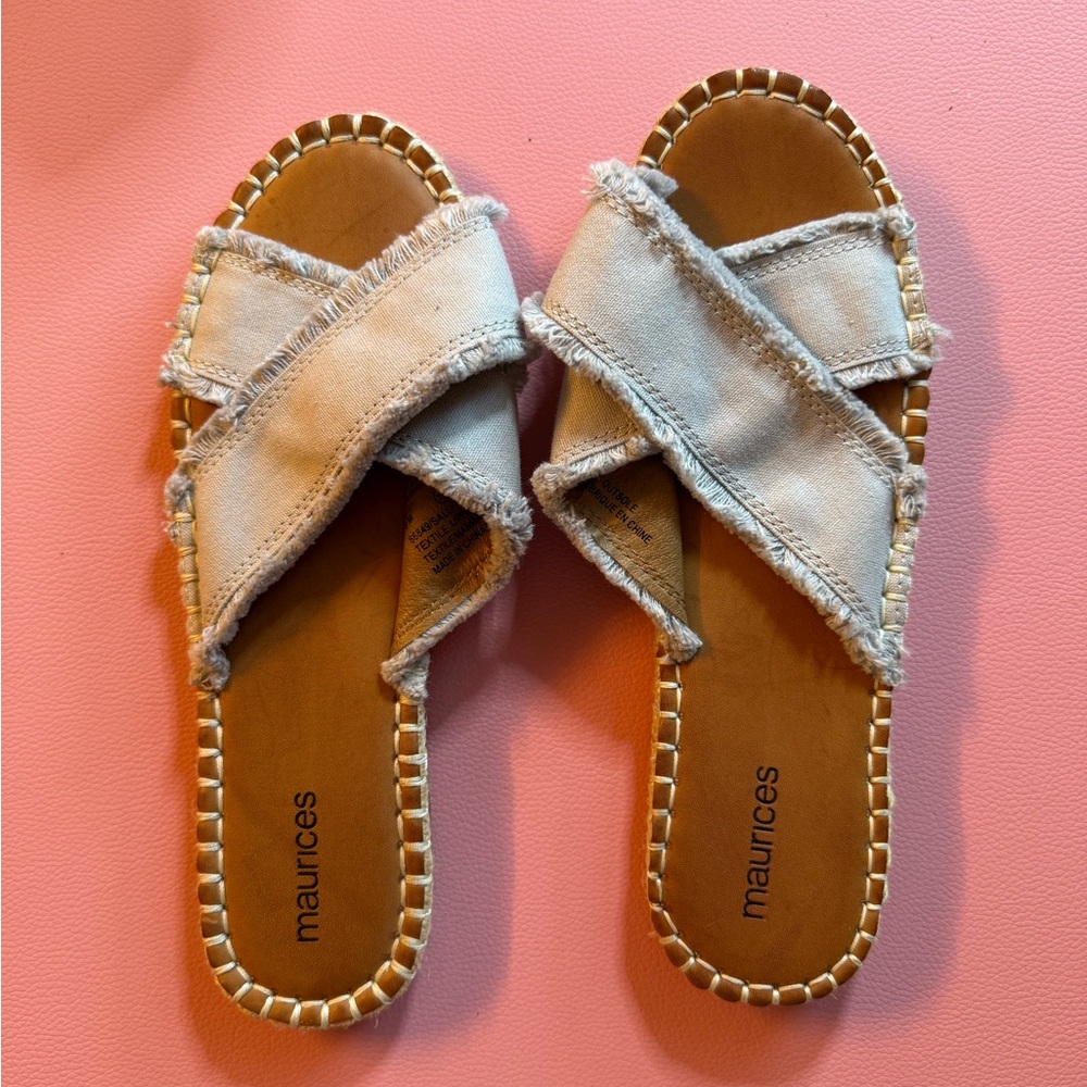 Maurices Women's Tan Slide Sandals